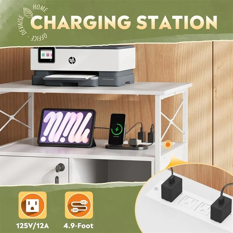 File Cabinet with Charging Station