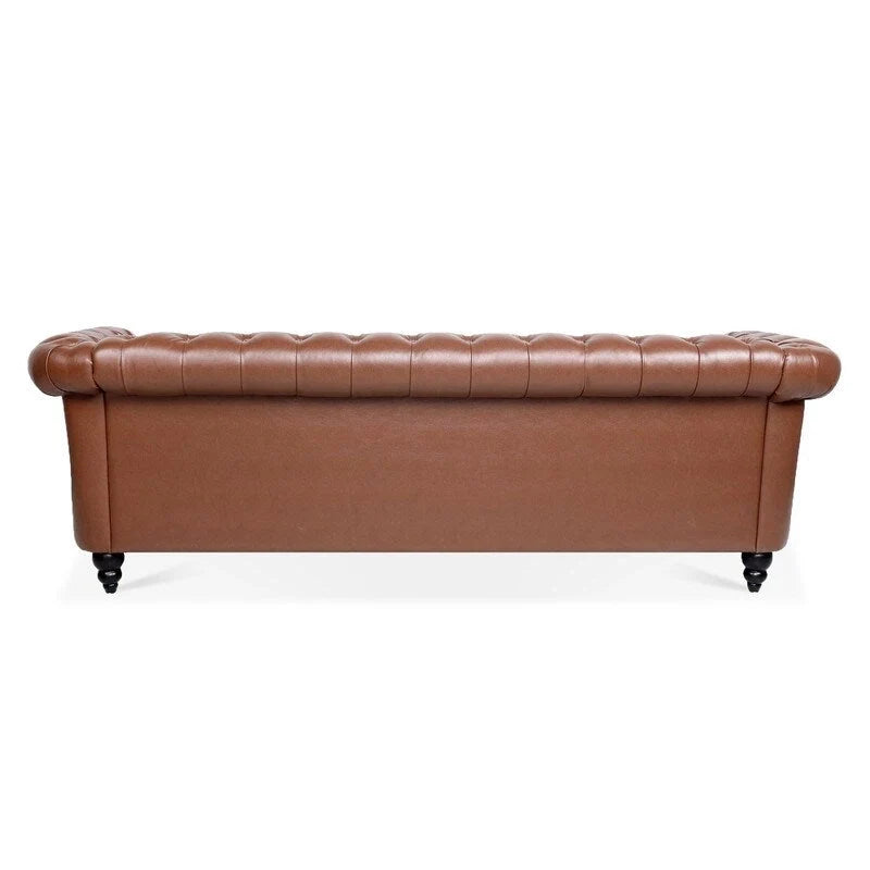 Modern Foam And Leather Three-Seater Sofa