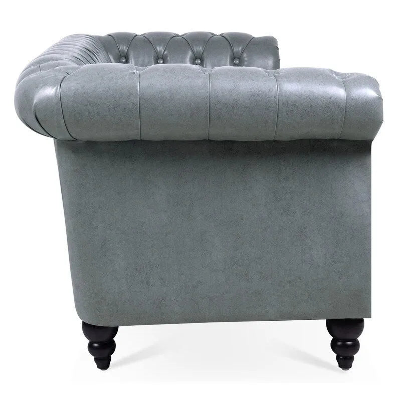 Modernes Sofa für drei Personen aus Schaumstoff und Leder