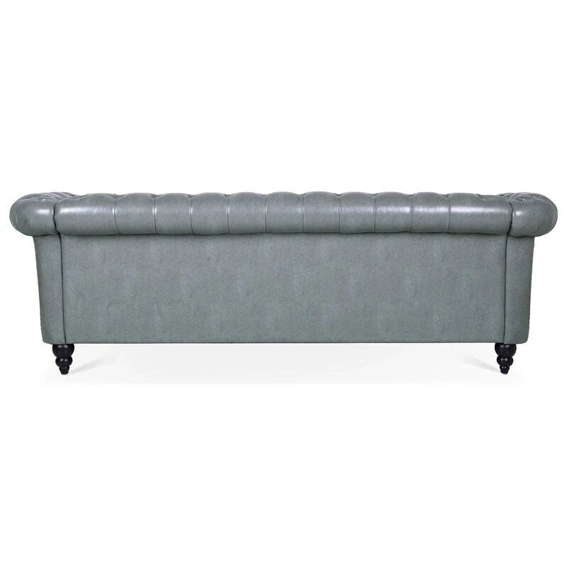 Modernes Sofa für drei Personen aus Schaumstoff und Leder