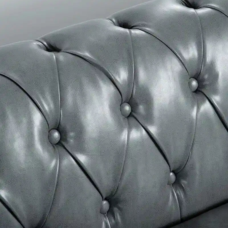 Modernes Sofa für drei Personen aus Schaumstoff und Leder