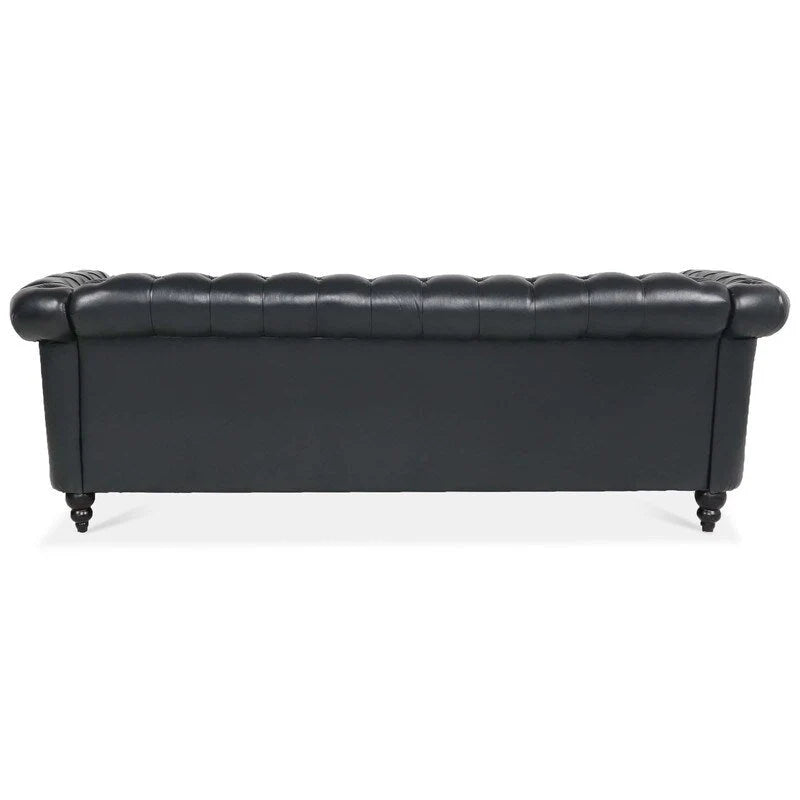 Modernes Sofa für drei Personen aus Schaumstoff und Leder