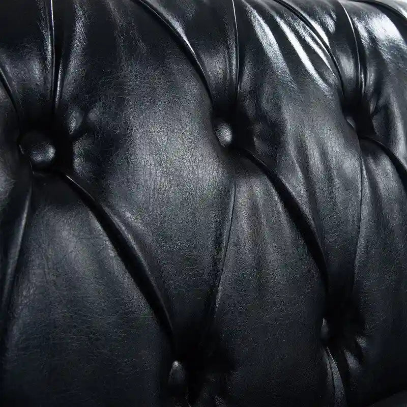 Modernes Sofa für drei Personen aus Schaumstoff und Leder