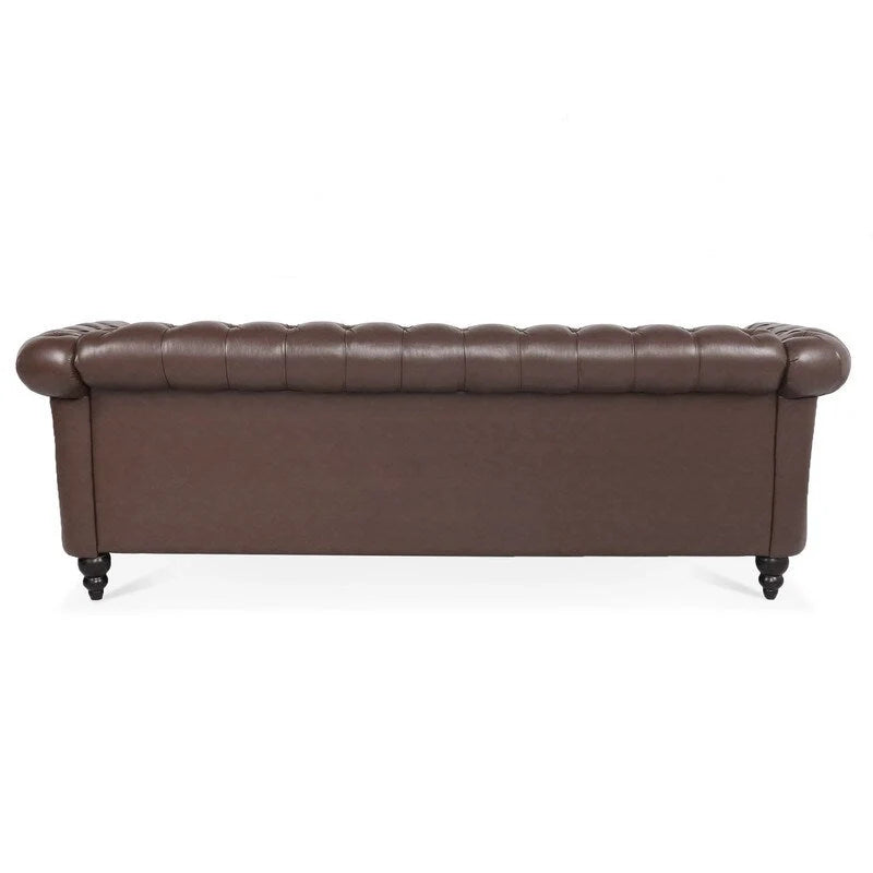 Modernes Sofa für drei Personen aus Schaumstoff und Leder