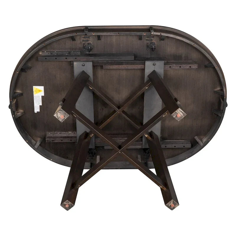 Farmhouse Round Extendable Dining Table