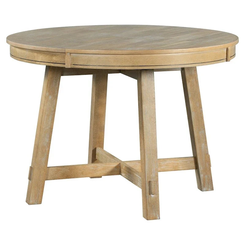 Farmhouse Round Extendable Dining Table
