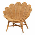 Fauteuil d’appoint en rotin avec motif floral