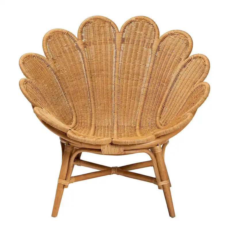 Rattan Accent Flower Chair